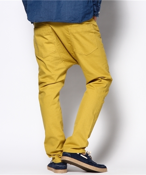 WEGO（ウィゴー）の「ストレッチツイルサルエルスキニーパンツ（チノパンツ・メンズ・ブラック/ターコイズブルー/マスタード/レッド/ブラウン・MEDIUM/LARGE）」の7枚目の写真