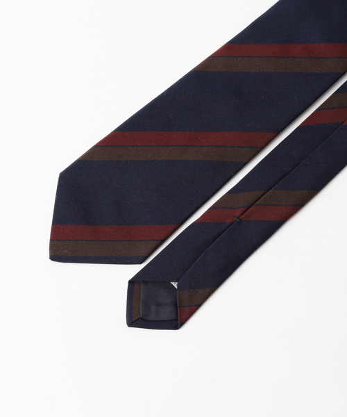 ビームスエフ BEAMS F ペトロニウス Petronius 別注 ネクタイ ウール 総柄 茶 ブラウン ビームスF petronius ペトロニウス ウール ネクタイ ホームスパン