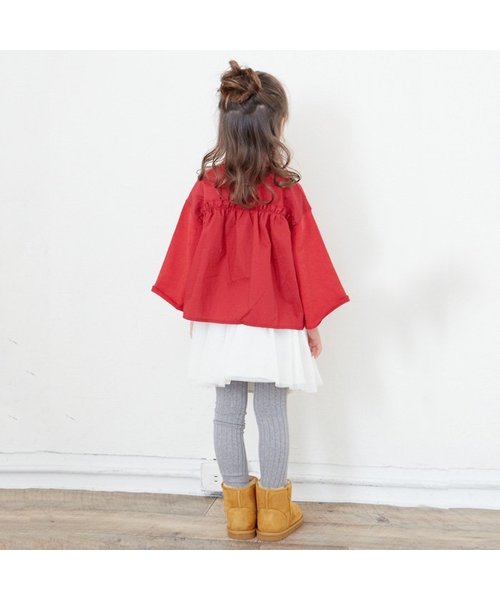 apres les cours（アプレレクール）の「LEE 後布帛ギャザートレーナー（スウェット・キッズ・ネイビー/グレー/レッド・100/110/120/130/140/80/90）」の6枚目の写真