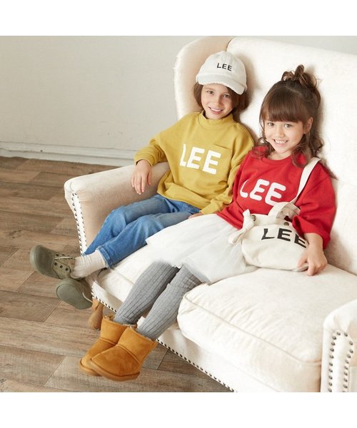 apres les cours（アプレレクール）の「LEE 後布帛ギャザートレーナー（スウェット・キッズ・ネイビー/グレー/レッド・100/110/120/130/140/80/90）」の10枚目の写真