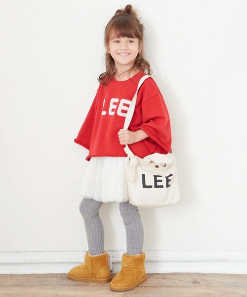 apres les cours（アプレレクール）の「LEE 後布帛ギャザートレーナー（スウェット・キッズ・ネイビー/グレー/レッド・100/110/120/130/140/80/90）」の20枚目の写真