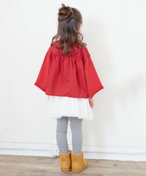 apres les cours（アプレレクール）の「LEE 後布帛ギャザートレーナー（スウェット・キッズ・ネイビー/グレー/レッド・100/110/120/130/140/80/90）」の19枚目の写真