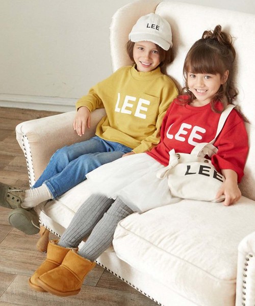 apres les cours（アプレレクール）の「LEE 後布帛ギャザートレーナー（スウェット・キッズ・ネイビー/グレー/レッド・100/110/120/130/140/80/90）」の18枚目の写真