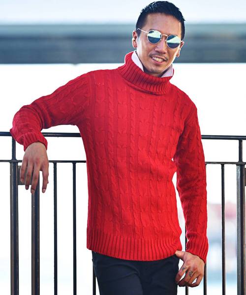 JOKER�i�W���[�J�[�j�́u�P�[�u���҂݃^�[�g���l�b�N�j�b�g�i�j�b�g/�Z�[�^�[�j�v�b���b�h