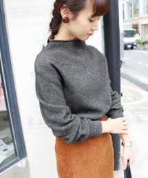SLOBE IENA | カシミアウール 片畦スタンドプルオーバー◆(ニット/セーター)