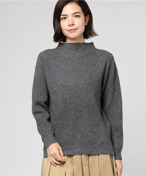 セール】カシミアウール 片畦スタンドプルオーバー◇（ニット/セーター