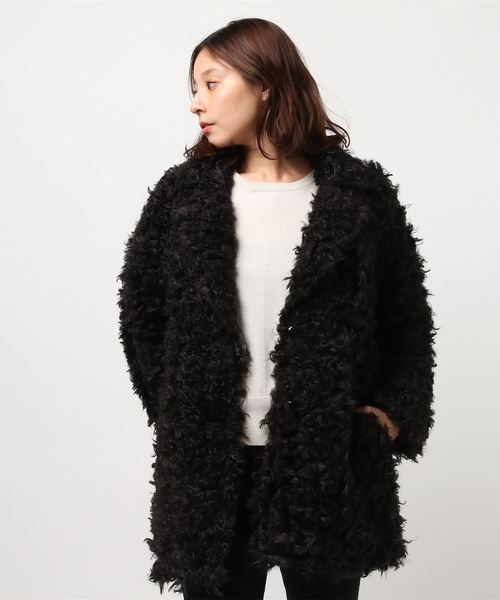 セール】ループFaux Fur コート（その他アウター）｜rienda