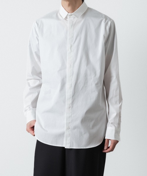 ato(アトウ)の「100/2 BROADCLOTH SHORT POINT COLLAR SHIRT(シャツ/ブラウス・メンズ・ブラック/ホワイト・44/46/48)」の21枚目の写真