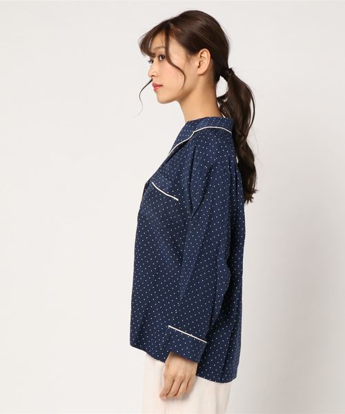Sleepy Jones スリーピージョーンズ Silk Marina Pajama Shirt Wt001 F1238 410 Dea ルームウェア パジャマ Sleepy Jones スリーピージョーンズ のファッション通販 Zozotown