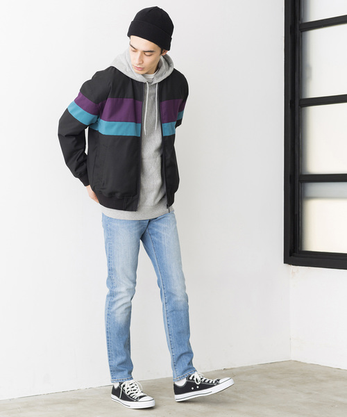 WEGO（ウィゴー）の「WEGO/カラー切替えZIPブルゾン（ブルゾン・メンズ・パープル/レッド/グリーン・LARGE/MEDIUM）」の22枚目の写真