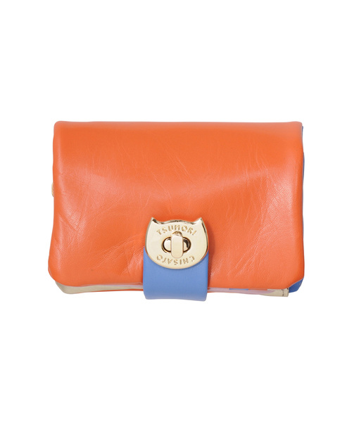 ツモリチサト　財布　ネコヒネリパース　ターン　二つ折り　猫　金　カラフル TSUMORI CHISATO（ツモリチサト）の「ﾈｺﾋﾈﾘﾊﾟｰｽ（財布）」 - WEAR