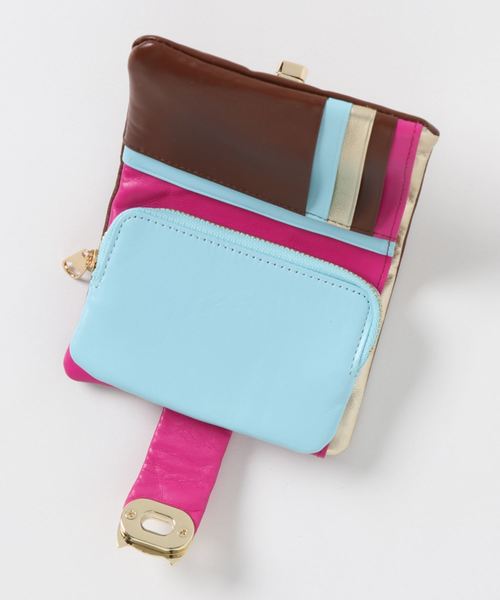 ツモリチサト　財布　ネコヒネリパース　ターン　二つ折り　猫　金　カラフル TSUMORI CHISATO（ツモリチサト）の「ﾈｺﾋﾈﾘﾊﾟｰｽ（財布）」 - WEAR