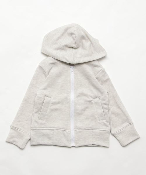 MANGROVE（マングローブ）の「【MANGROVE KIDS】裏毛スウェット　ジップパーカー（パーカー・キッズ・グリーン系カモフラージュ/ホワイト/ピンク/ネイビー/ブラウン系カモフラージュ/オリーブ/グレー系カモフラージュ/杢グレー/ブラック/ホワイト×ネイビー/トップグレー・100/120/110/130/150/140）」の5枚目の写真