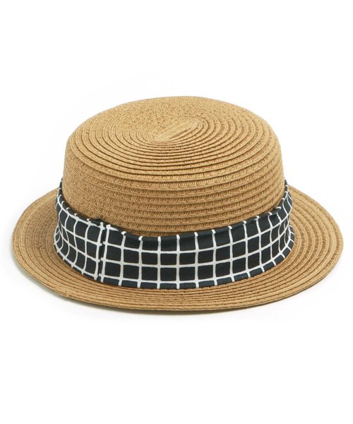 Petit jam（プチジャム）の「葉っぱカンカン帽（ハット・キッズ・ベージュ/ブラウン・48/50/52/54）」の7枚目の写真