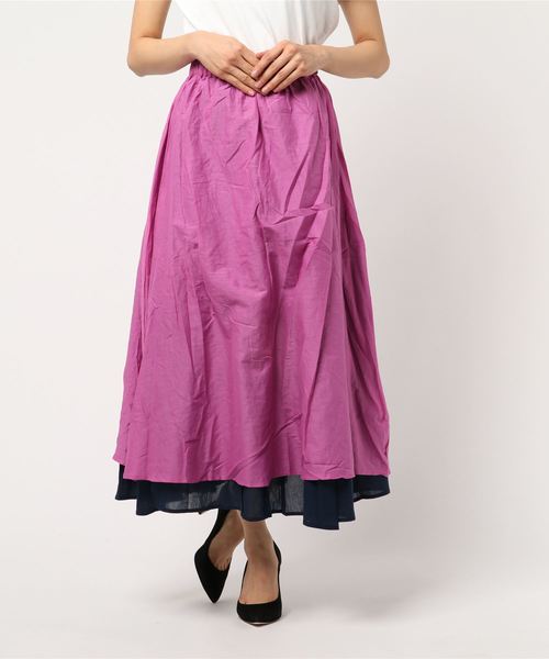 LOWRYS FARM（ローリーズファーム）の「ボイルリバーシブルスカート　786669（スカート・レディース・ブラック/ブラウン/ネイビー・FREE）」の4枚目の写真