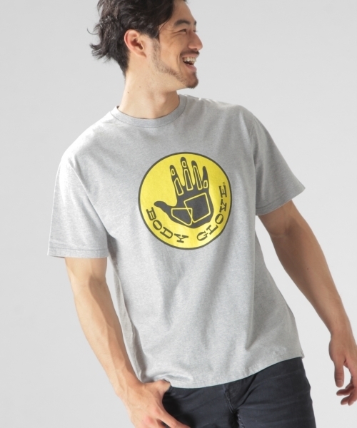 Body Glove（ボディグローブ）の「【BODY GLOVE(ボディグローブ)】HANDロゴ S/S（Tシャツ/カットソー・メンズ・ホワイト/グレー/イエロー・SMALL/MEDIUM/LARGE）」の5枚目の写真
