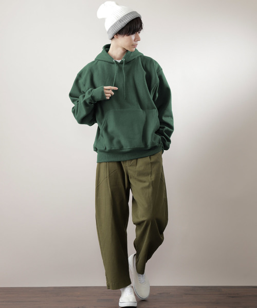 Champion(チャンピオン)の「【champion】チャンピオン 12oz リバースウィーブ プルオーバーパーカー フード(パーカー・メンズ・ブラック/ダークグリーン/グレー/ワイン/ネイビー・M/L/XL)」の10枚目の写真