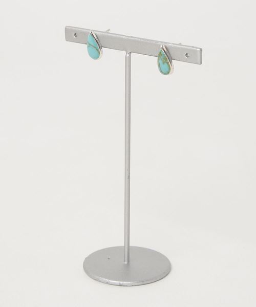 TONE SELECT GOODS（トーンセレクトグッズ）の「【925 SILVER ACC】ティアドロップストーンピアスSV925(OG)（ピアス（両耳用）・レディース・ホワイト/ブラック/ブルー系その他/ブルー系その他2・FREE）」の6枚目の写真