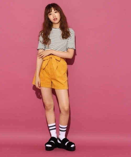 repipi armario（レピピ アルマリオ）の「コーデュロイキュロットショートパンツ（その他パンツ・キッズ・イエロー/ブルー/カーキ・LARGE/X-SMALL/SMALL/MEDIUM）」の5枚目の写真