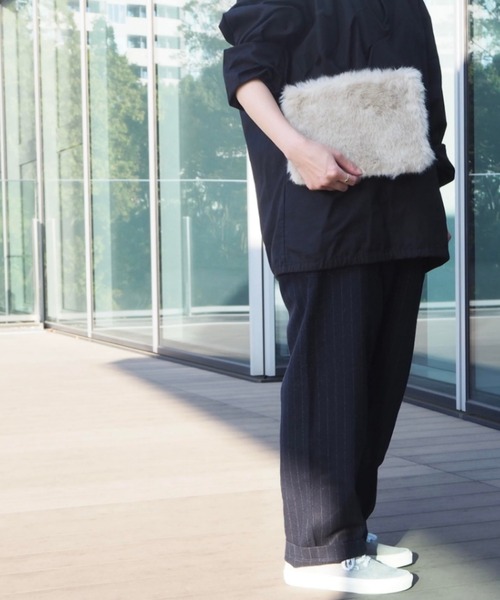 TEMBEA × こども ビームス / 別注 ファー フラット ポーチ S（クラッチバッグ）｜こども ビームス（コドモビームス）