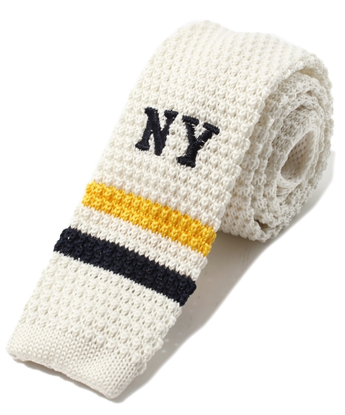 WEGO（ウィゴー）の「WEGO/NYニットタイ（ネクタイ・メンズ・ホワイト/ネイビー・FREE）」の7枚目の写真