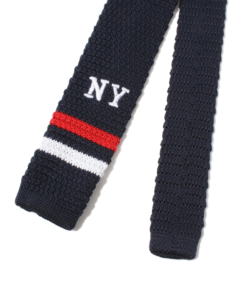 WEGO（ウィゴー）の「WEGO/NYニットタイ（ネクタイ・メンズ・ホワイト/ネイビー・FREE）」の4枚目の写真