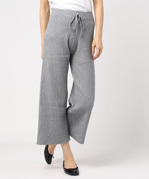 KOBE LETTUCE（コウベレタス）の「リブニットワイドパンツ＊レディース/ボトムス[M2280]神戸レタス（その他パンツ・レディース・ブラック/ベージュ/グレー・FREE）」の8枚目の写真