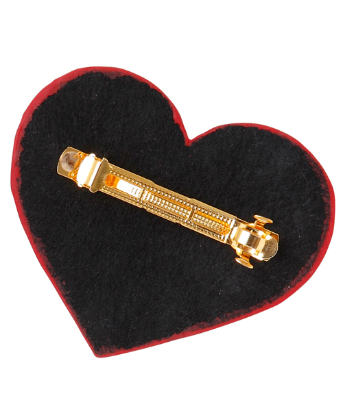 MILKFED.（ミルクフェド）の「HEART BARRETTE（バレッタ/ヘアクリップ・レディース・ブラック/レッド・ONE SIZE）」の3枚目の写真