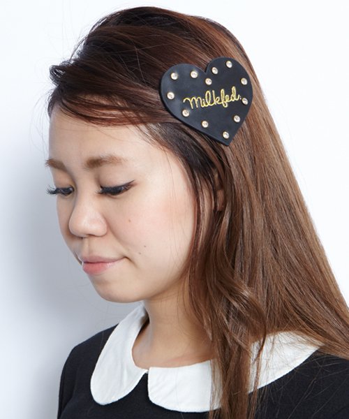 MILKFED.（ミルクフェド）の「HEART BARRETTE（バレッタ/ヘアクリップ・レディース・ブラック/レッド・ONE SIZE）」の5枚目の写真
