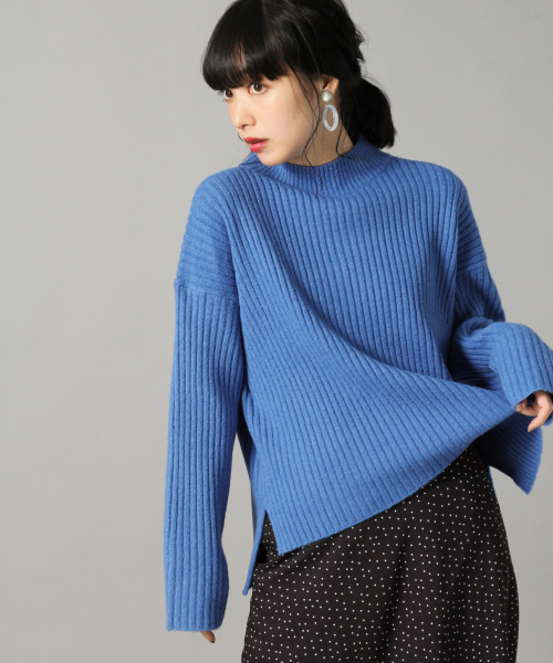 LOWRYS FARM(ローリーズファーム)の「7Gワイドリブプルオーバー 820264(ニット/セーター・レディース・ブラック/ベージュ/オフホワイト/ブルー・FREE)」の9枚目の写真