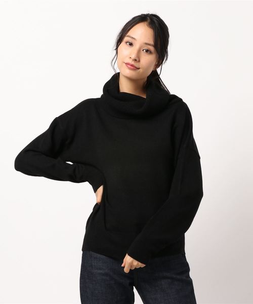 YECCA VECCA（イェッカヴェッカ）の「・オフタートルニットプルオーバー（ニット/セーター・レディース・ブラック/イエロー/アイボリー/ライトパープル・FREE）」の3枚目の写真