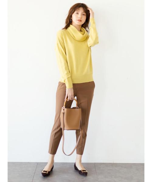 YECCA VECCA（イェッカヴェッカ）の「・オフタートルニットプルオーバー（ニット/セーター・レディース・ブラック/イエロー/アイボリー/ライトパープル・FREE）」の13枚目の写真