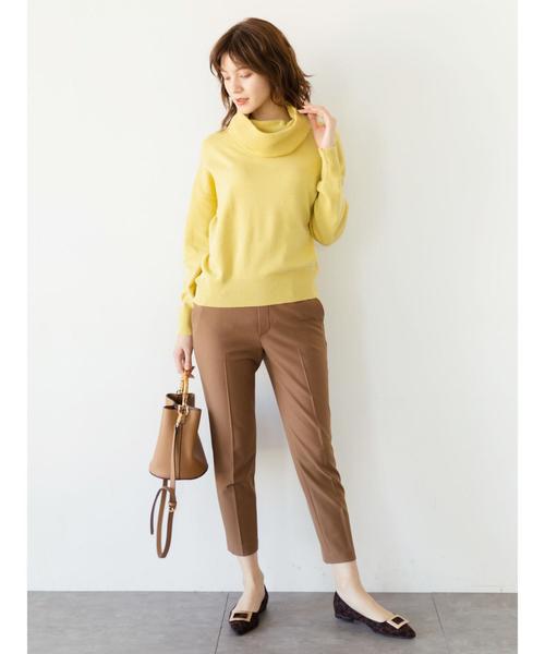 YECCA VECCA（イェッカヴェッカ）の「・オフタートルニットプルオーバー（ニット/セーター・レディース・ブラック/イエロー/アイボリー/ライトパープル・FREE）」の12枚目の写真