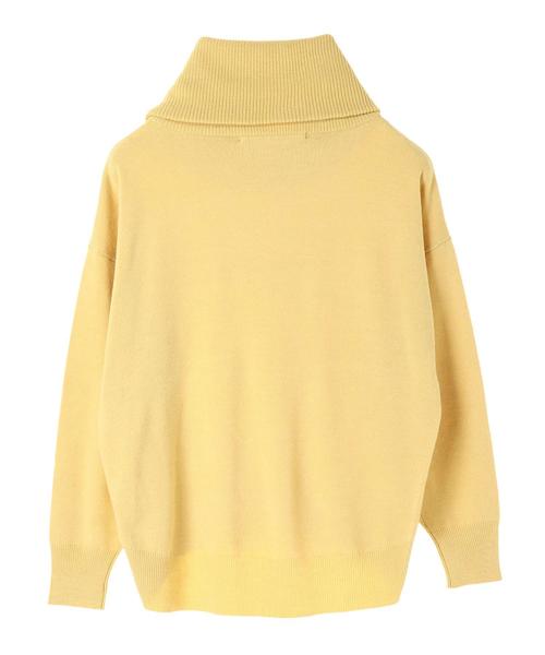 YECCA VECCA（イェッカヴェッカ）の「・オフタートルニットプルオーバー（ニット/セーター・レディース・ブラック/イエロー/アイボリー/ライトパープル・FREE）」の9枚目の写真