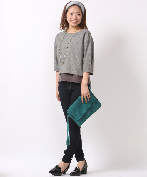 mystic（ミスティック）の「デニムスキニーPT（デニムパンツ・レディース・ネイビー/ブルー/ライトブルー・1/00/0）」の4枚目の写真