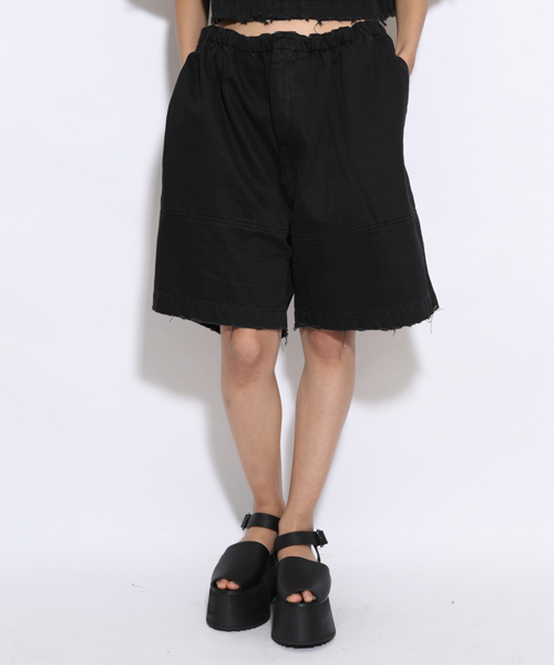 i（アイ）の「クラッシュショートパンツ（その他パンツ・レディース・ホワイト/ブラック・ﾌﾘ-）」の2枚目の写真