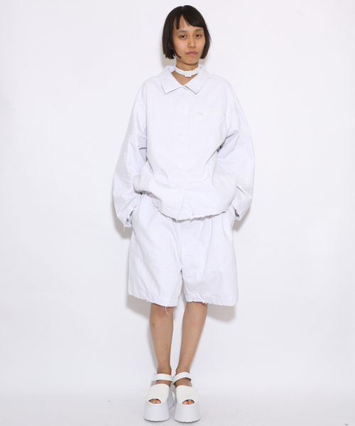 i（アイ）の「クラッシュショートパンツ（その他パンツ・レディース・ホワイト/ブラック・ﾌﾘ-）」の3枚目の写真