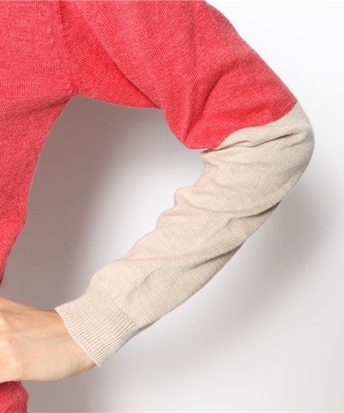 coen(コーエン)の「スラブバイカラーカーディガン(カーディガン/ボレロ・レディース・ネイビー/ピンク/グレー・LARGE/MEDIUM)」の5枚目の写真