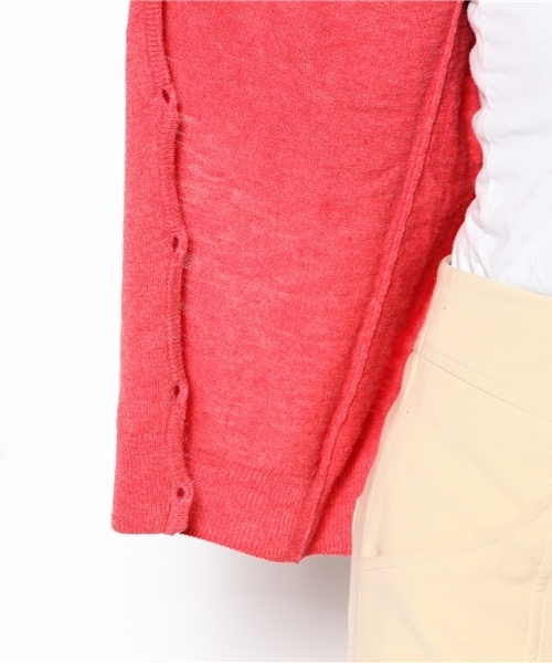 coen(コーエン)の「スラブバイカラーカーディガン(カーディガン/ボレロ・レディース・ネイビー/ピンク/グレー・LARGE/MEDIUM)」の7枚目の写真