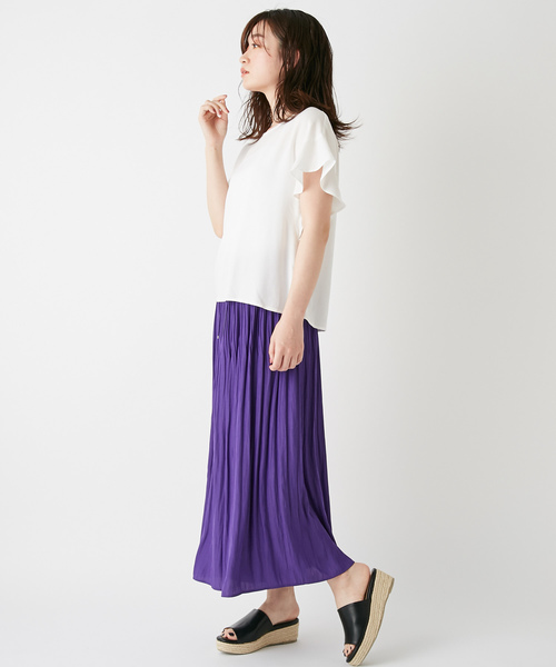 DISCOAT（ディスコート）の「袖フリルブラウス（シャツ/ブラウス・レディース・ライトグレー/ブラック/ダークグリーン/ベージュ/ブラウン/オフホワイト/ローズ・LARGE/MEDIUM）」の11枚目の写真