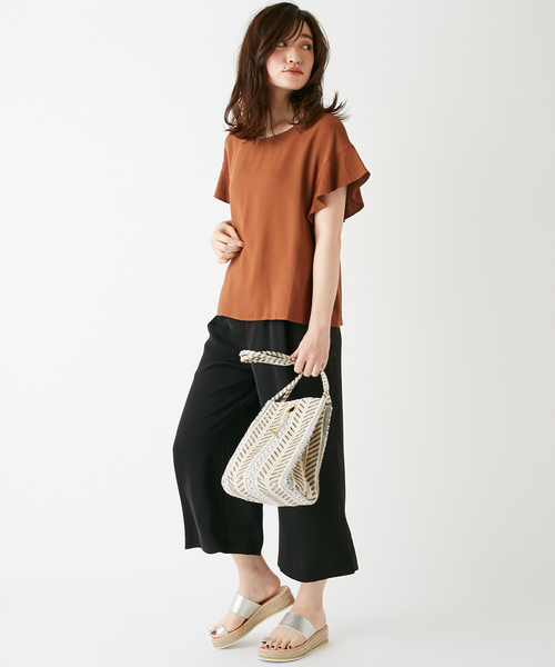 DISCOAT（ディスコート）の「袖フリルブラウス（シャツ/ブラウス・レディース・ライトグレー/ブラック/ダークグリーン/ベージュ/ブラウン/オフホワイト/ローズ・LARGE/MEDIUM）」の18枚目の写真