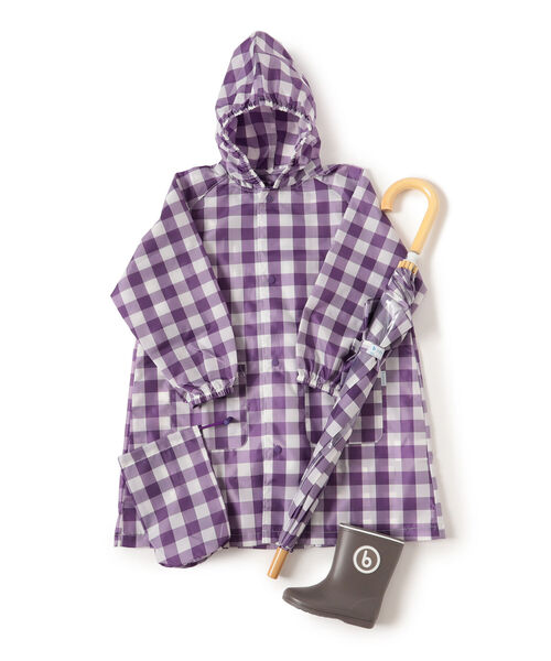 こども ビームス（コドモビームス）の「こども ビームス / ギンガムチェック ランドセル レインコート（90～130cm）（レインコート/ポンチョ・キッズ・バイオレット・100/110/120/130/90t）」の11枚目の写真