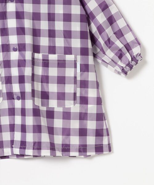 こども ビームス（コドモビームス）の「こども ビームス / ギンガムチェック ランドセル レインコート（90～130cm）（レインコート/ポンチョ・キッズ・バイオレット・100/110/120/130/90t）」の6枚目の写真