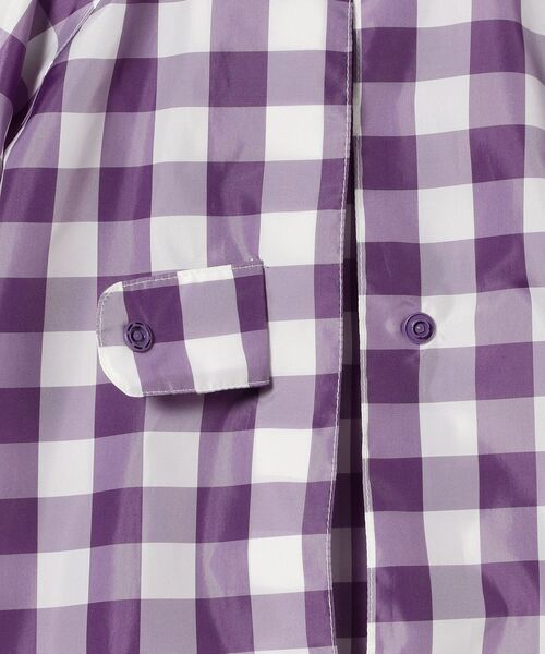 こども ビームス（コドモビームス）の「こども ビームス / ギンガムチェック ランドセル レインコート（90～130cm）（レインコート/ポンチョ・キッズ・バイオレット・100/110/120/130/90t）」の5枚目の写真