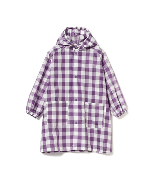 こども ビームス（コドモビームス）の「こども ビームス / ギンガムチェック ランドセル レインコート（90～130cm）（レインコート/ポンチョ・キッズ・バイオレット・100/110/120/130/90t）」の2枚目の写真