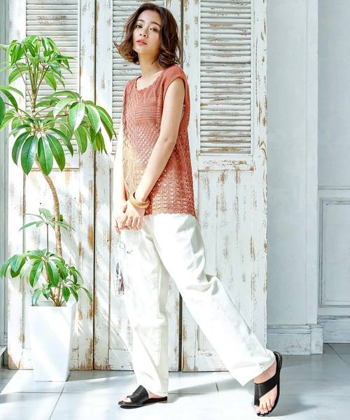 KOBE LETTUCE(コウベレタス)の「トングフラットサンダル(サンダル・レディース・パイソン/ベージュ/ブラック/ダークブラウン/ホワイト/ブラウン系その他・M/S/LL/L)」の13枚目の写真