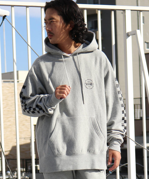 VANS(バンズ)の「VANS/ヴァンズ Checker Pull Over Hoodie(パーカー・メンズ・ネイビー/ブラック/グレー・M/L/XL)」の14枚目の写真