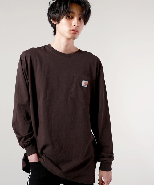 Carhartt�i�J�[�n�[�g�j�́uCarhartt/Workwear Pocket Long Sleeve T-Shirt ����T�V���c ����T �J�b�g�\�[�iT�V���c/�J�b�g�\�[�j�v�b�_�[�N�u���E��