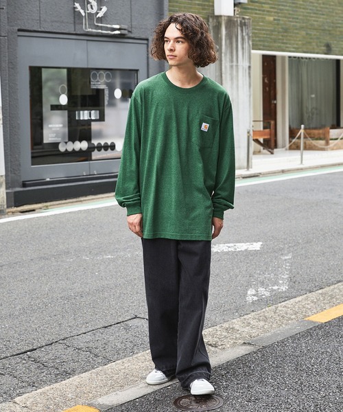 Carhartt カーハートビッグサイズ ワンポイントロゴ 長袖カットソー（Tシャツ/カットソー）｜Carhartt（カーハート）