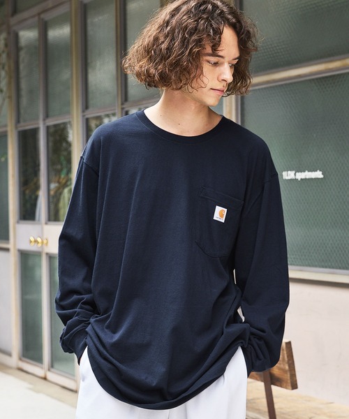 Carhartt カーハートビッグサイズ ワンポイントロゴ 長袖カットソー（Tシャツ/カットソー）｜Carhartt（カーハート）